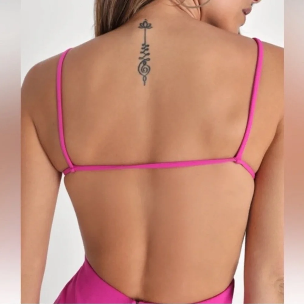 Wide keg jumpsuit open back - Picture 3 of 3